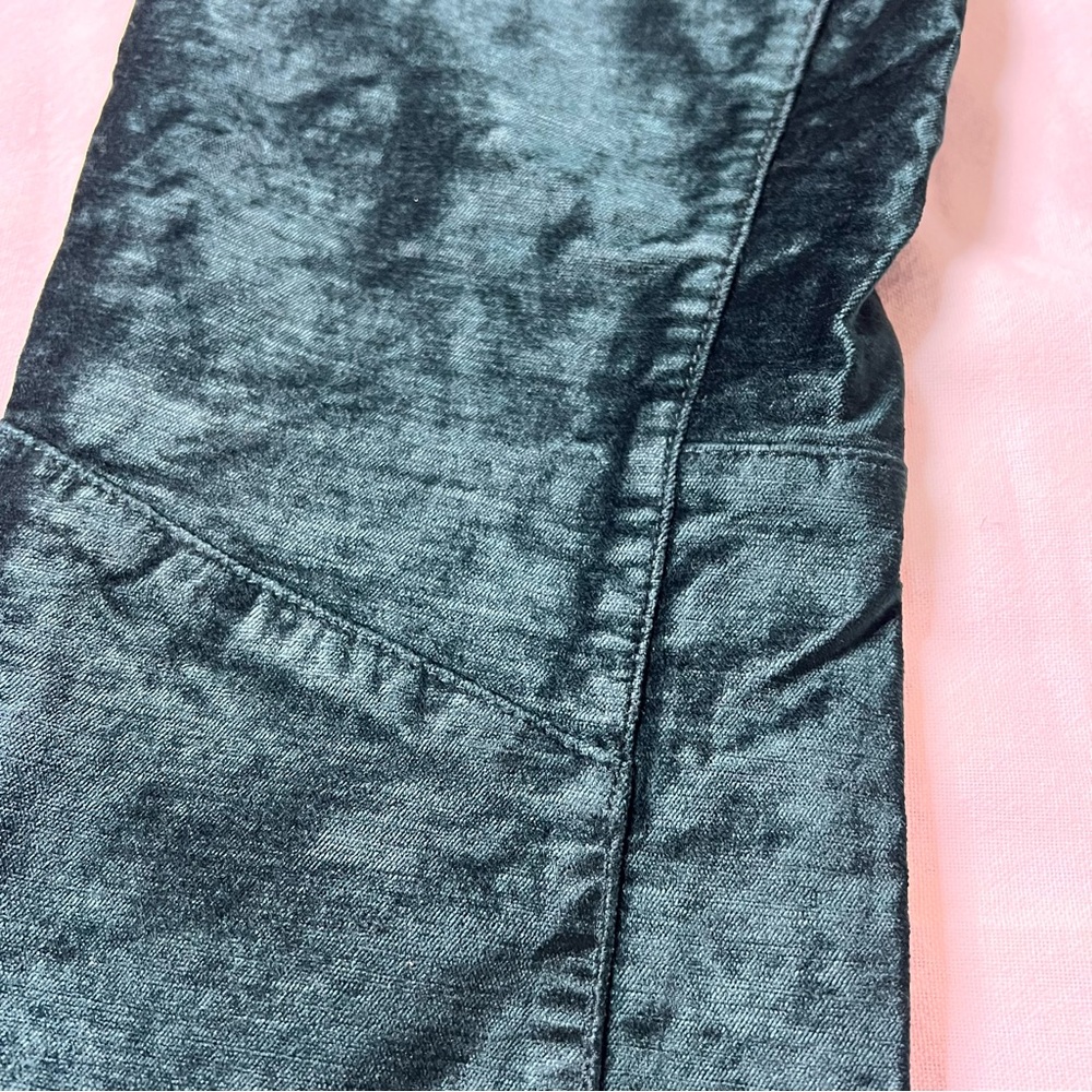 Free People Dark Green Velvet Cropped Flare Pants - Picture 5 of 7